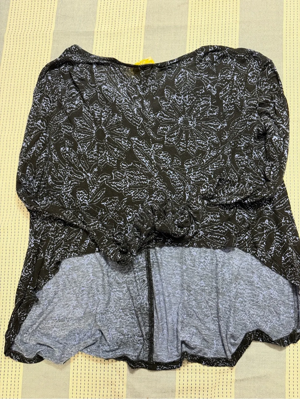 Free People Sahara Printed Tunic Top- Black Combo